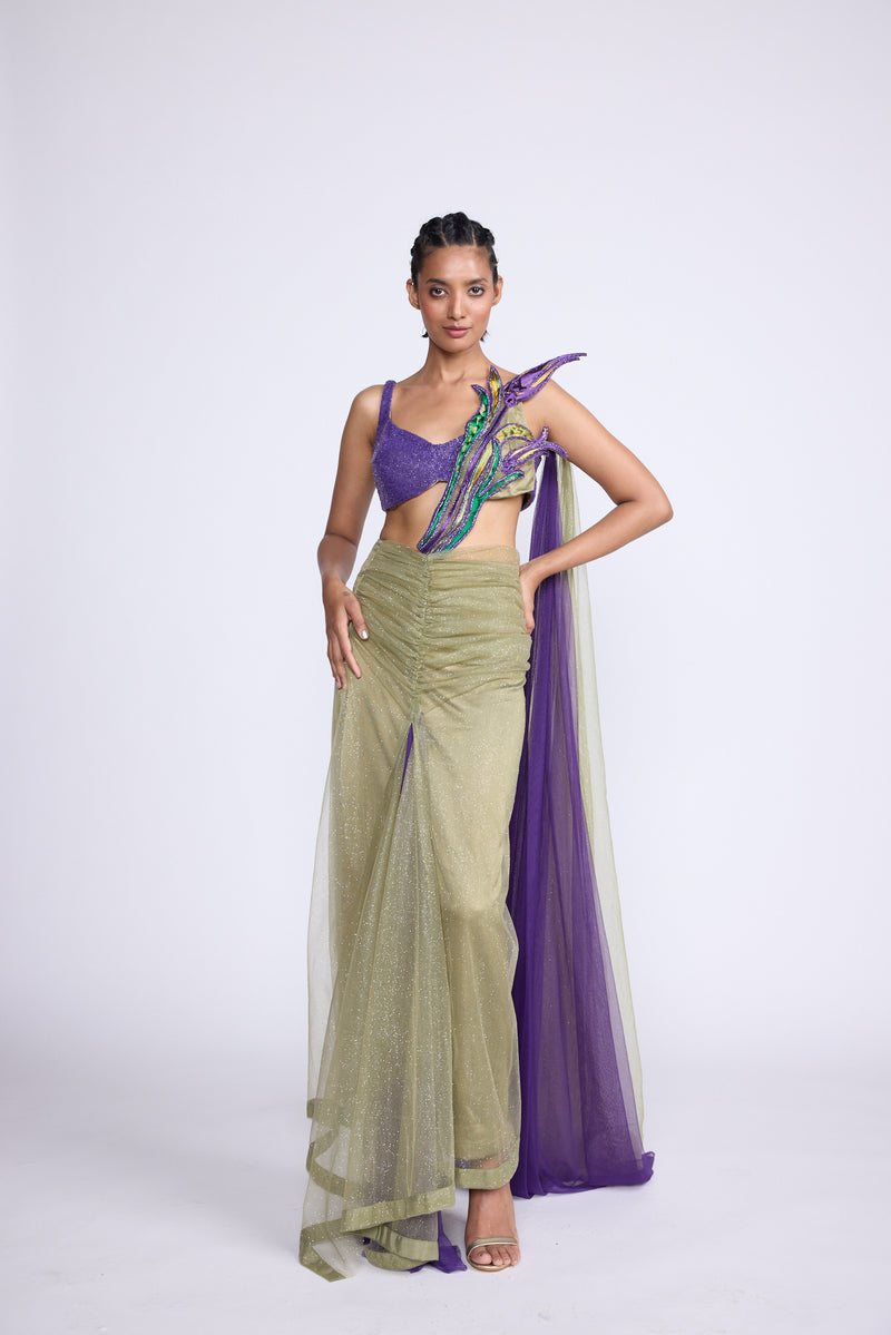 Flower Structure Saree