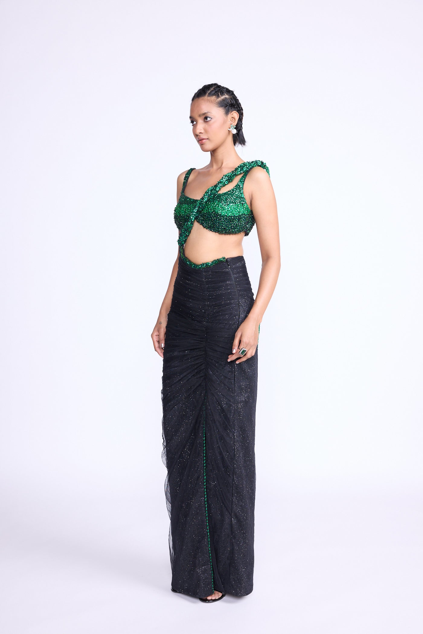 Flower Braided Saree