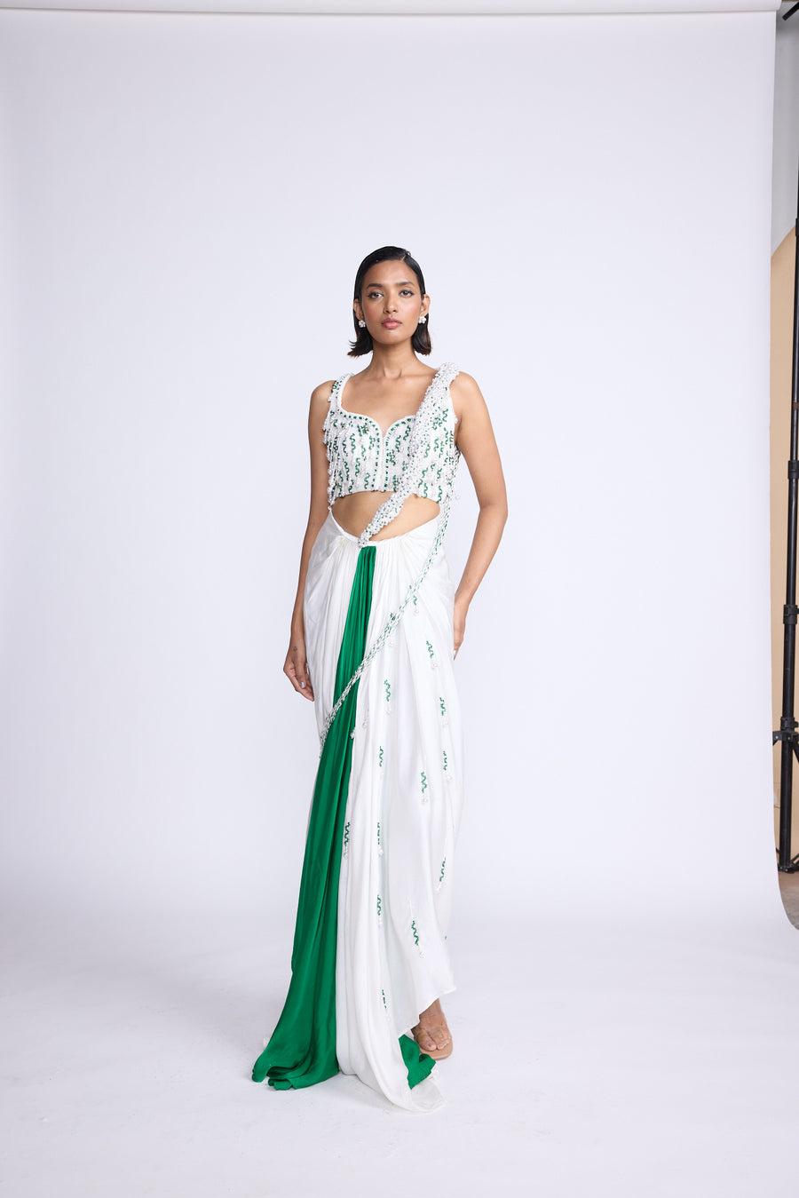PEARL BRAIDED SAREE