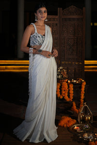 Ivory Pearl Saree - Priyanshi Jain