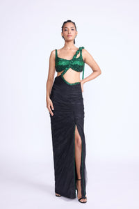 Flower Braided Saree - Priyanshi Jain