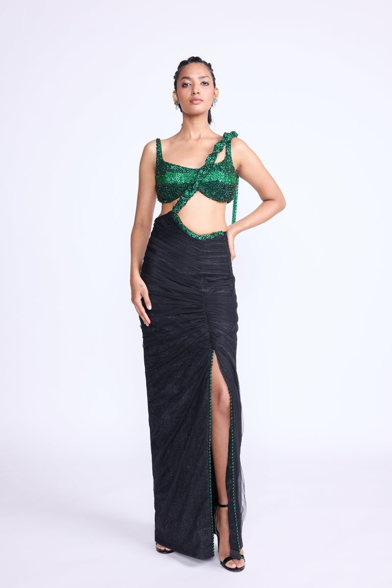 Flower Braided Saree - Priyanshi Jain