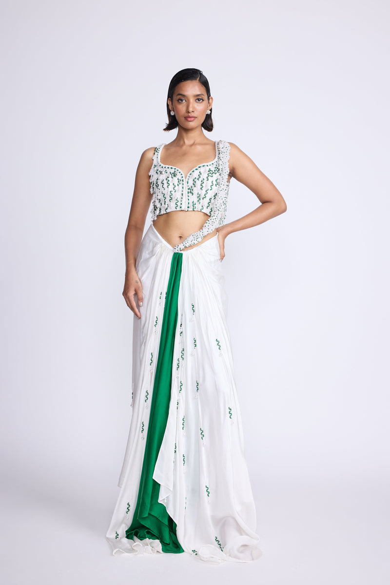 Pearl Braided Saree - Priyanshi Jain