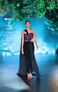 Black String Art Gown
