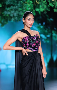 Black String Art Gown