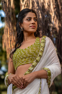 Delicate White Saree