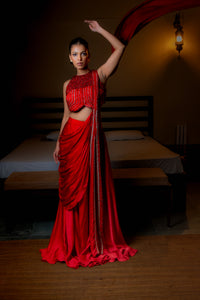 The Red Thread Saree