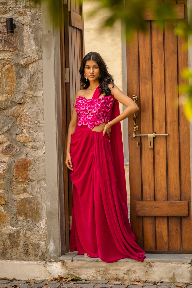 Pink String Art Gown