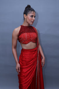The Red Thread Saree