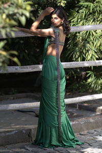 The Green Saree Set