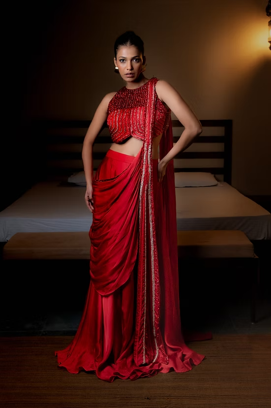 The Red Thread Saree