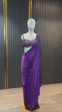 Purple Signature Saree