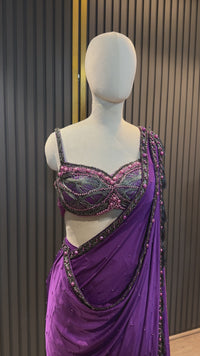 Purple Signature Saree