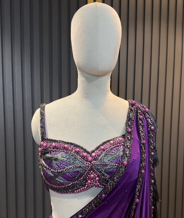 Purple Signature Saree